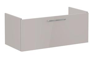 VitrA Root Flat 100cm 1 Drawer Washbasin Unit - Bright Sahara Beige